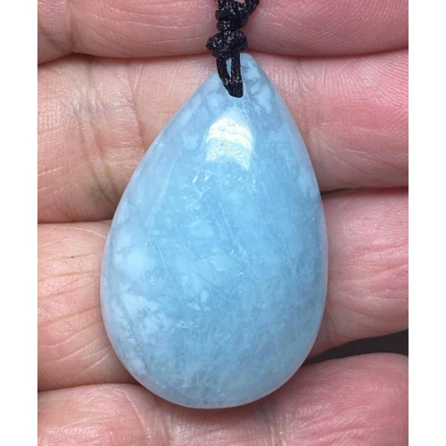 Aquamarine Gemstone Teardrop Pendant 06